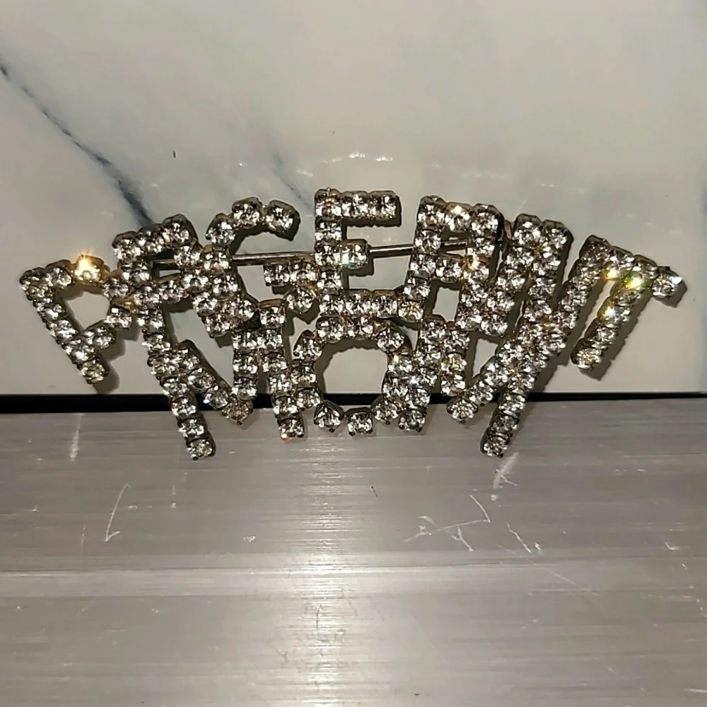 PAGENT Mom Cubic Zirconia Brooch
